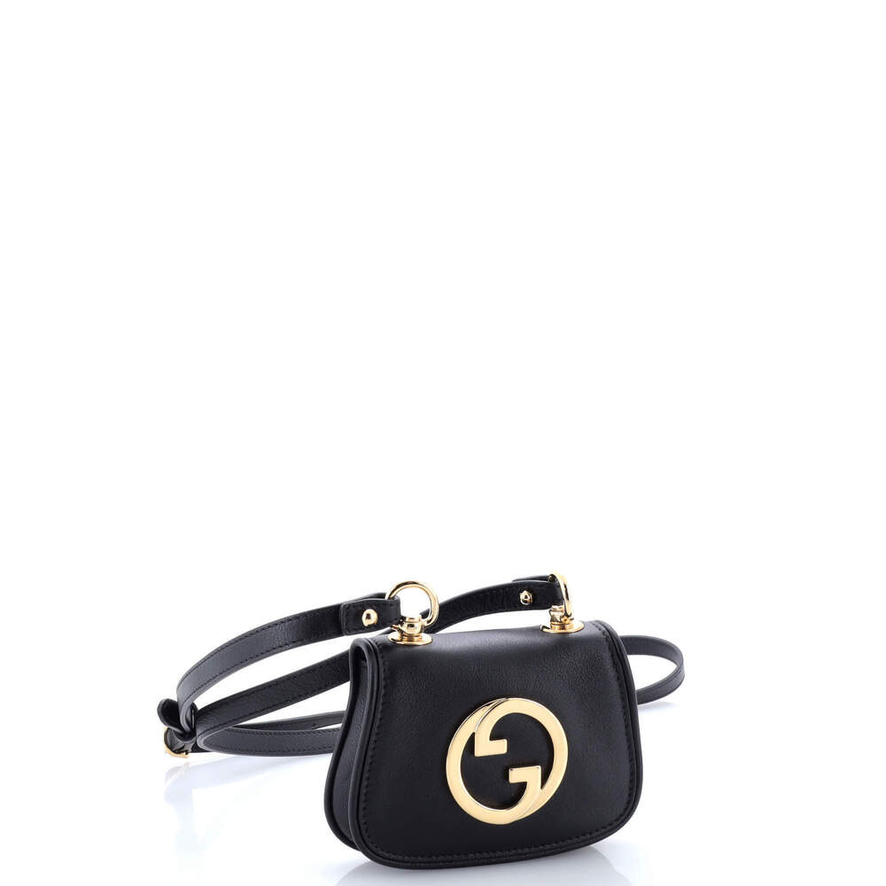 Gucci  Blondie NM Card Case Wallet with Strap Leather - Picture 2 of 5